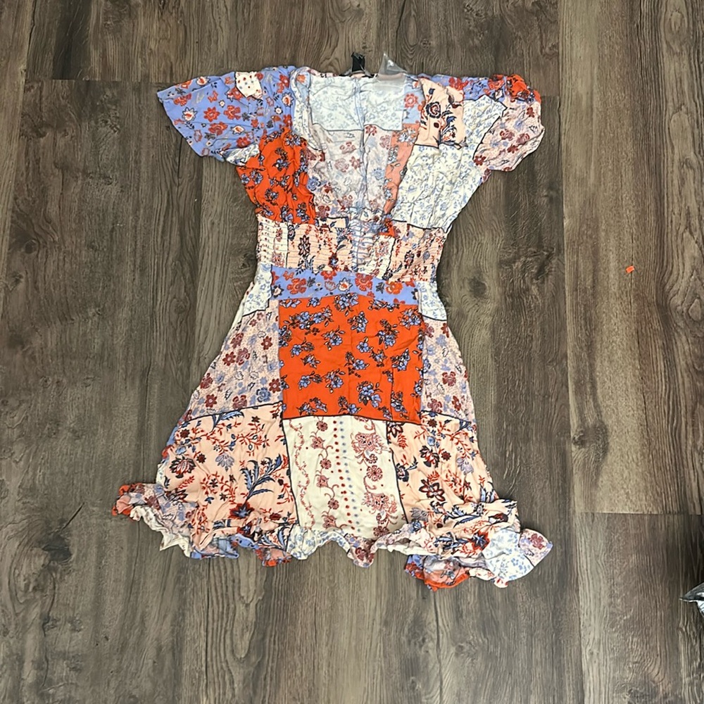 Chesty patchwork button up dress F21